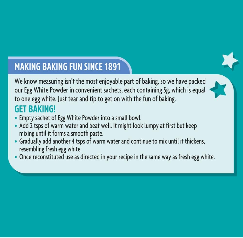 Dr. Oetker - Free Range Egg White Powder Sachets Baking Ingredient