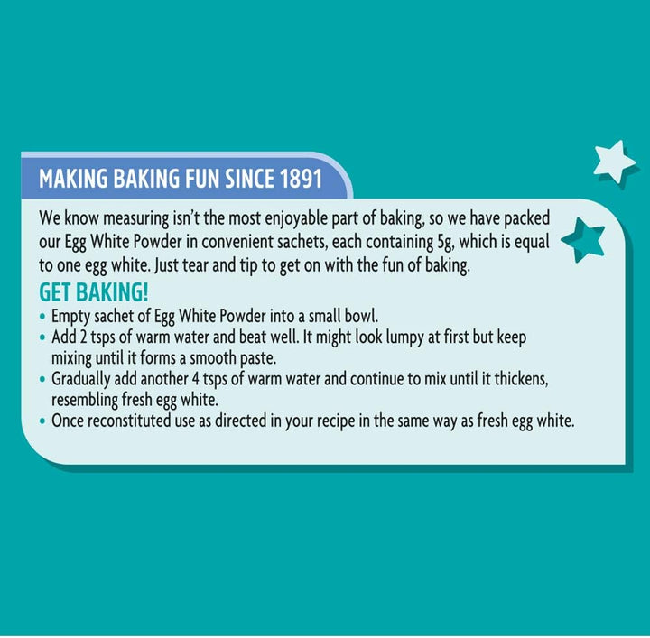Dr. Oetker - Free Range Egg White Powder Sachets Baking Ingredient