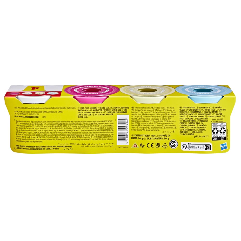 Play-Doh 4 Pack Confetti Compound - Creative Play for Ages 2+ 12