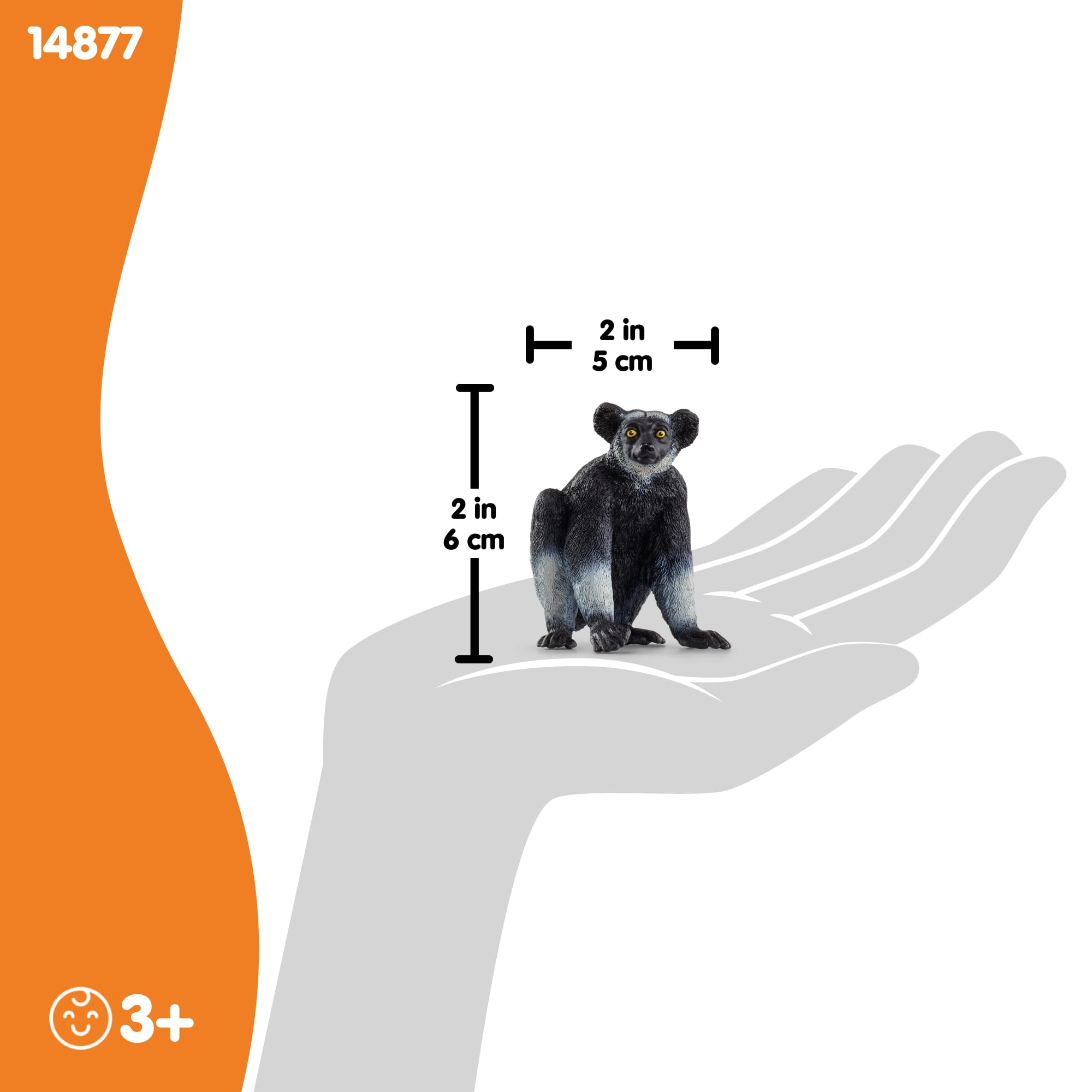 Schleich 14877 Indri Figurine - Realistic Wildlife Animal Toy for Ages 3+ 11