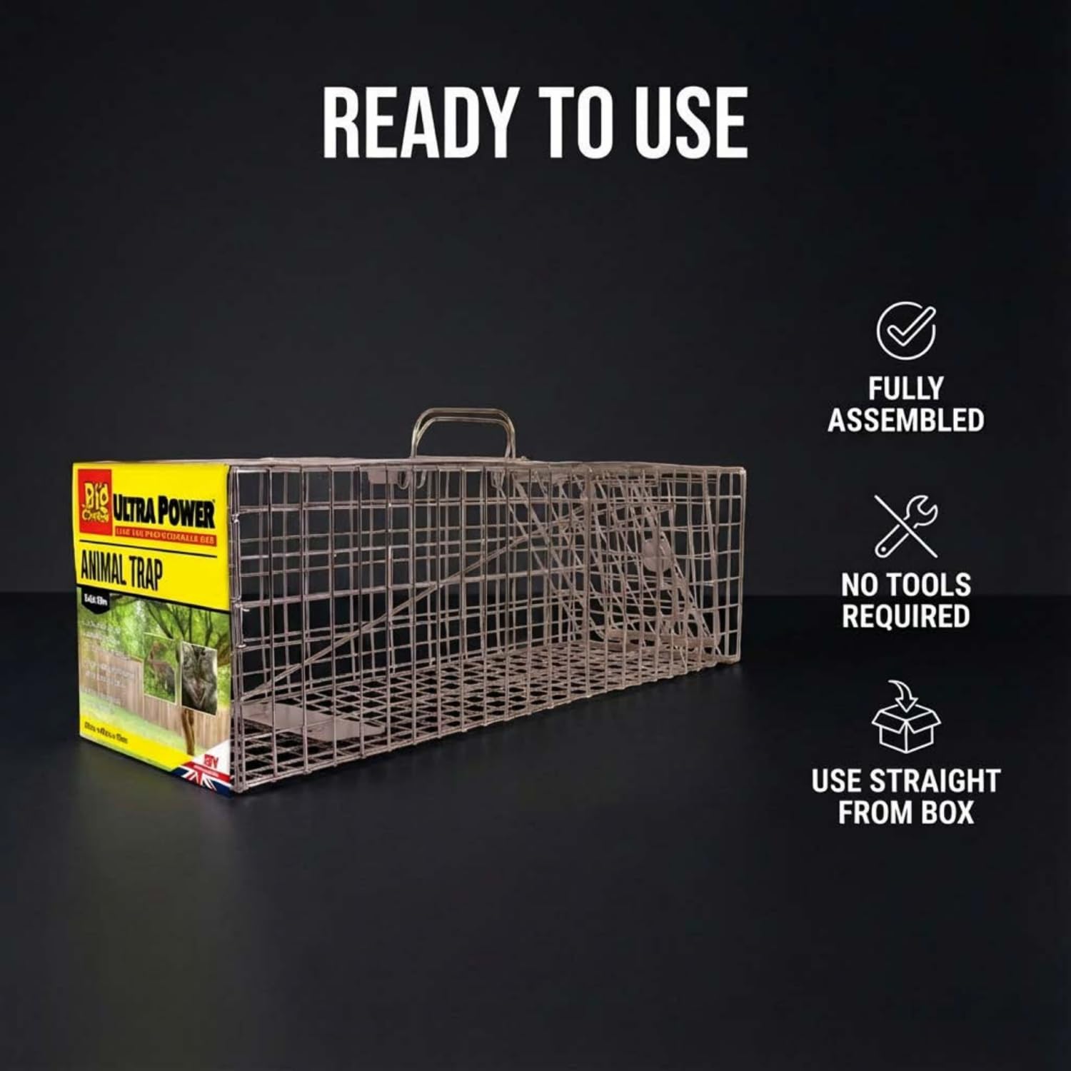 The Big Cheese® Live Animal Trap – Small Cage | Ready-Assembled Humane Catc