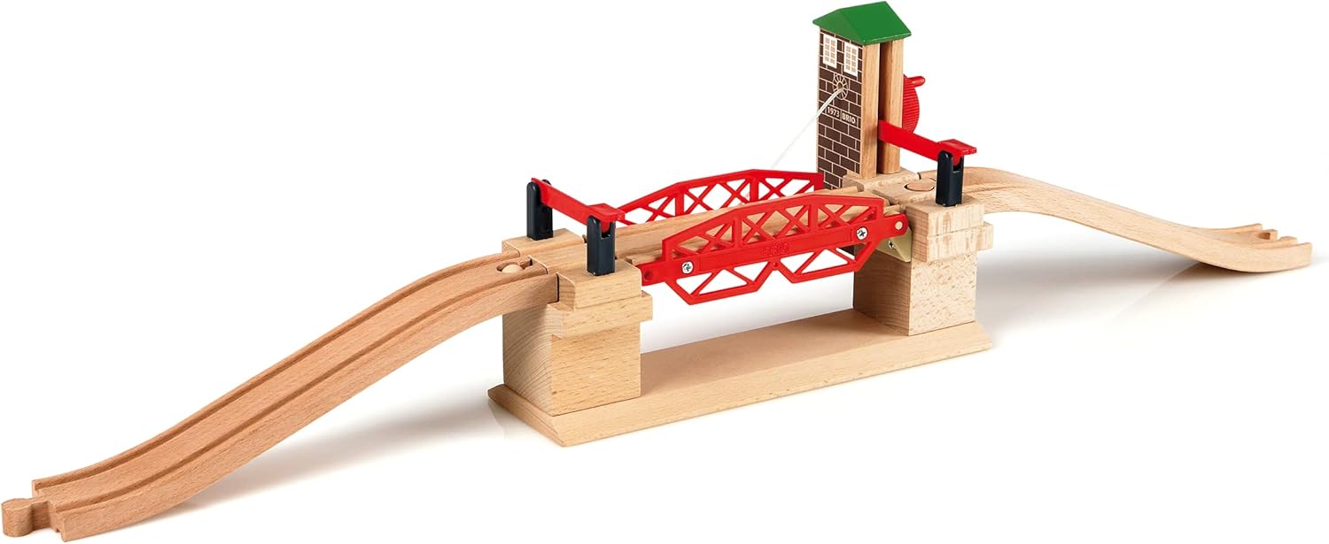 BRIO World Lifting Bridge - Wooden Railway Accessory for Kids 3+ 4