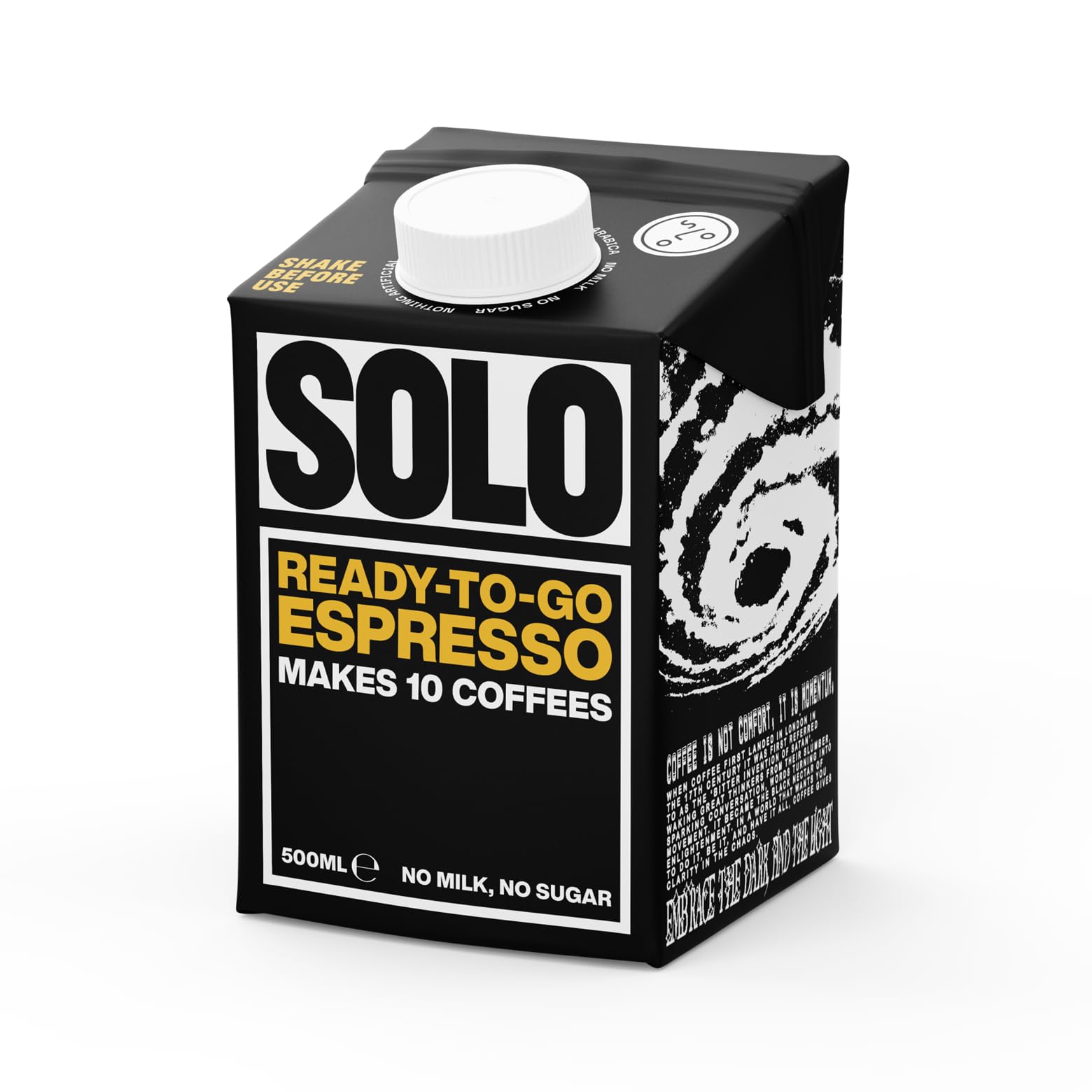 Solo Coffee - Ready-To-Go Espresso | 10 Servings | Barista Grade | Cold Brewed | Ideal for Iced Coffee