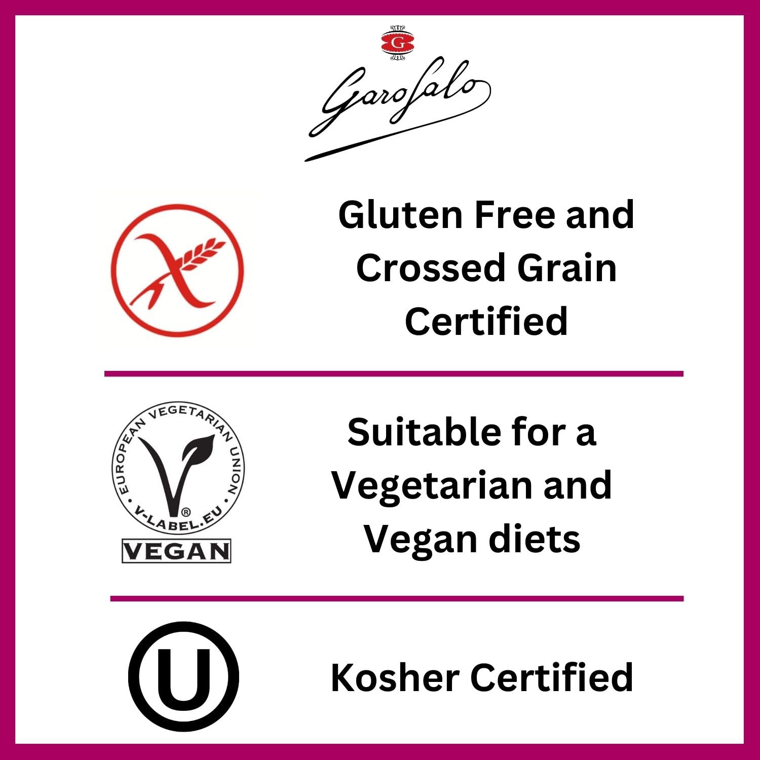 Garofalo Gluten Free Linguine Italian Dried Pasta, 400g - Coeliac & Vegan Friendly