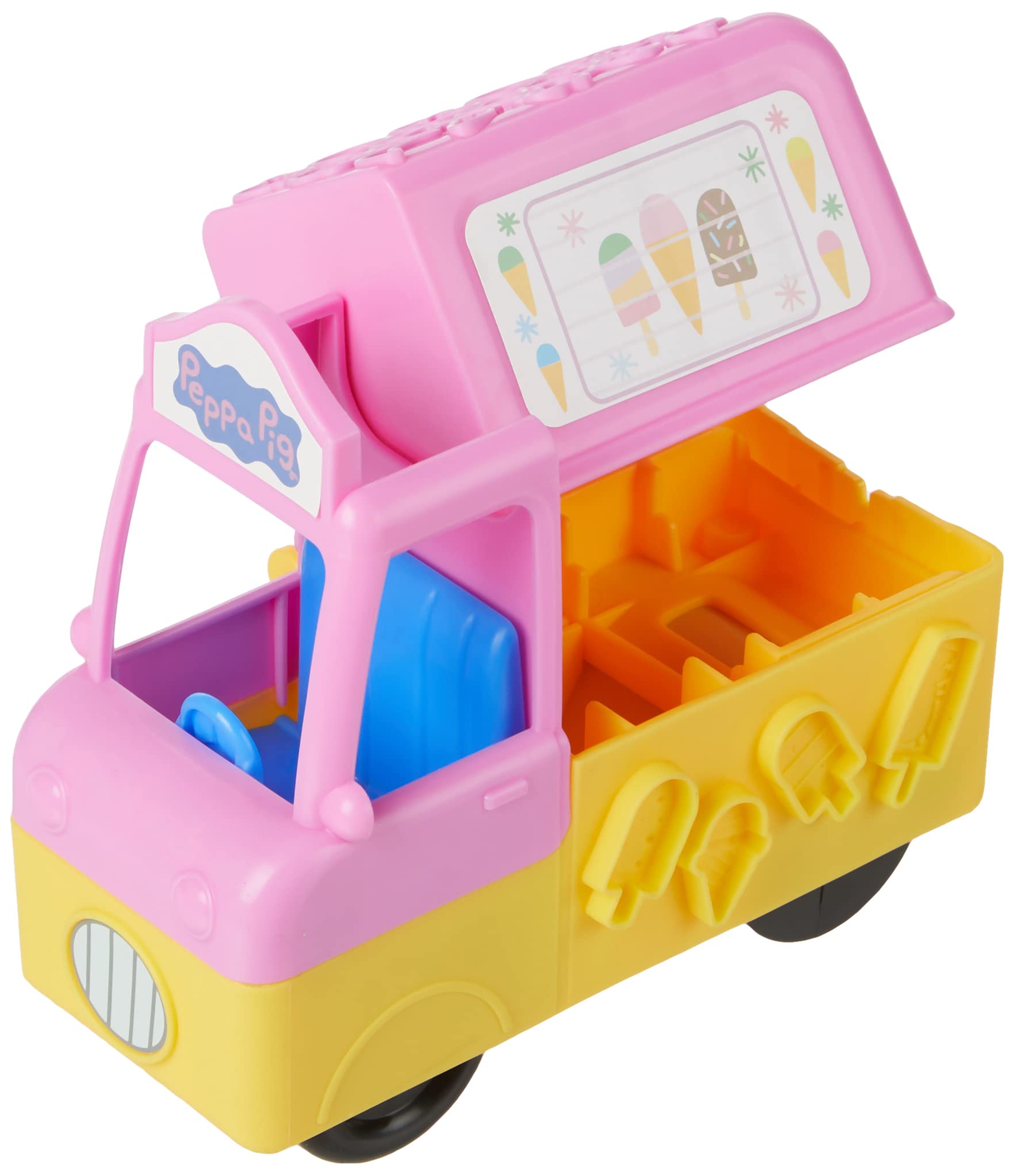 Play-Doh Peppa's Ice Cream Playset - Pretend Play Vehicle with Figures & 5 Colors for Toddlers 3