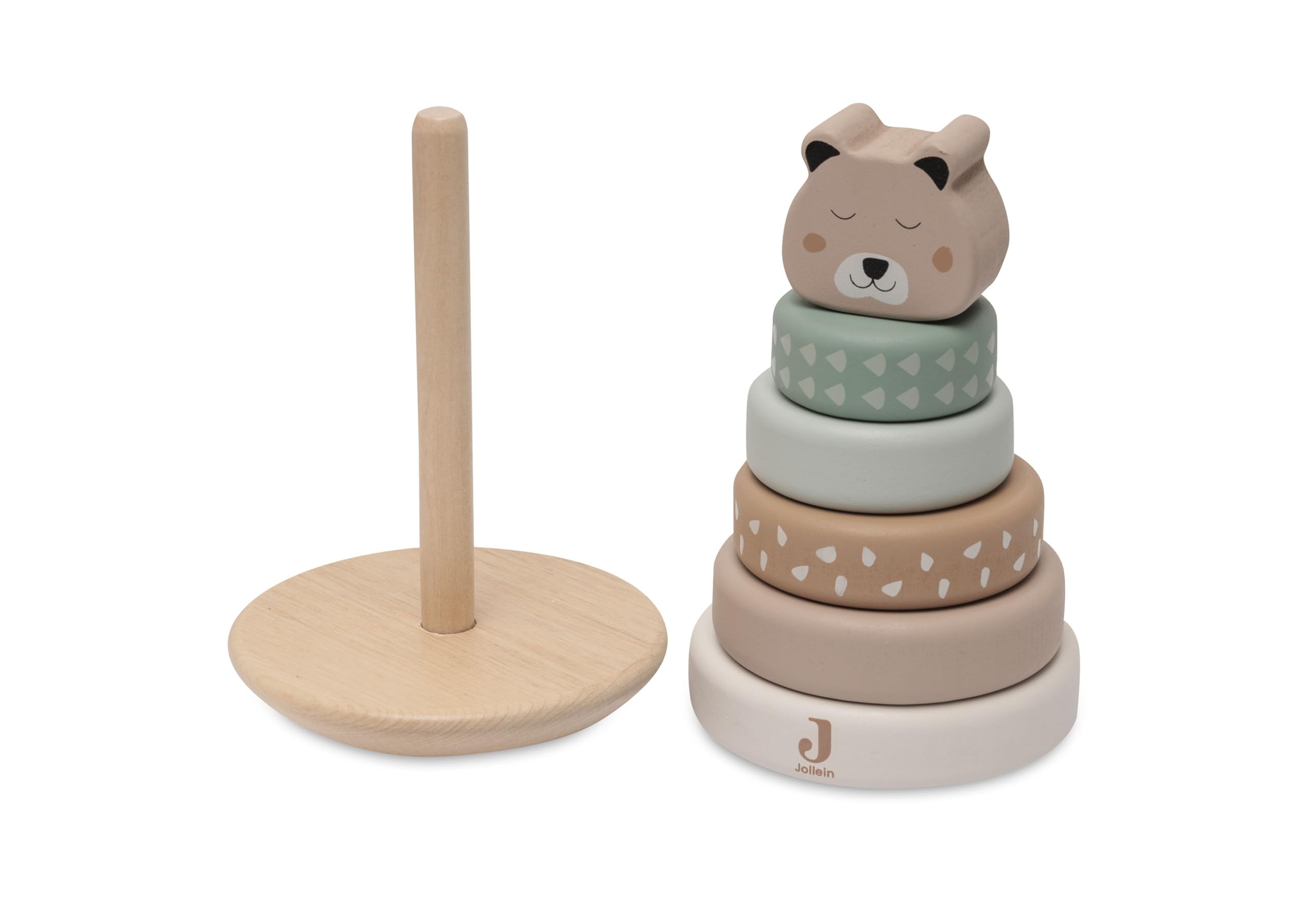 Jollein Wooden Stacking Tower with Rings - Cheetah Shape, Ages 12 Months+ 3