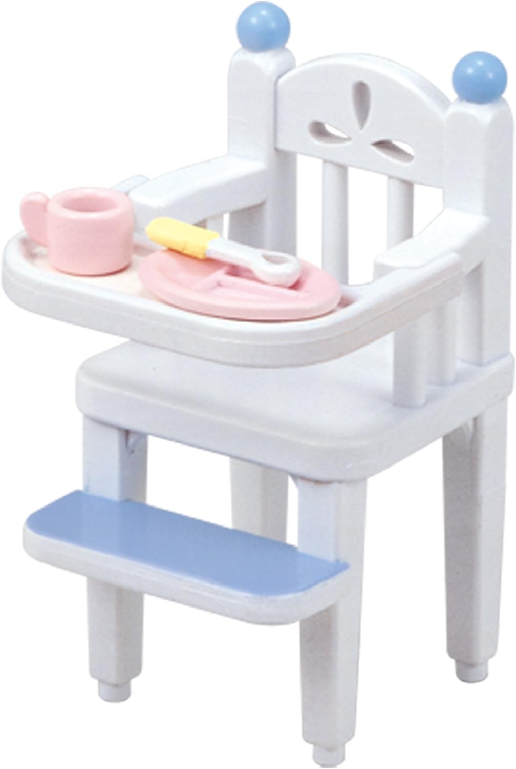 Sylvanian Families Baby High Chair - White with Blue Accents