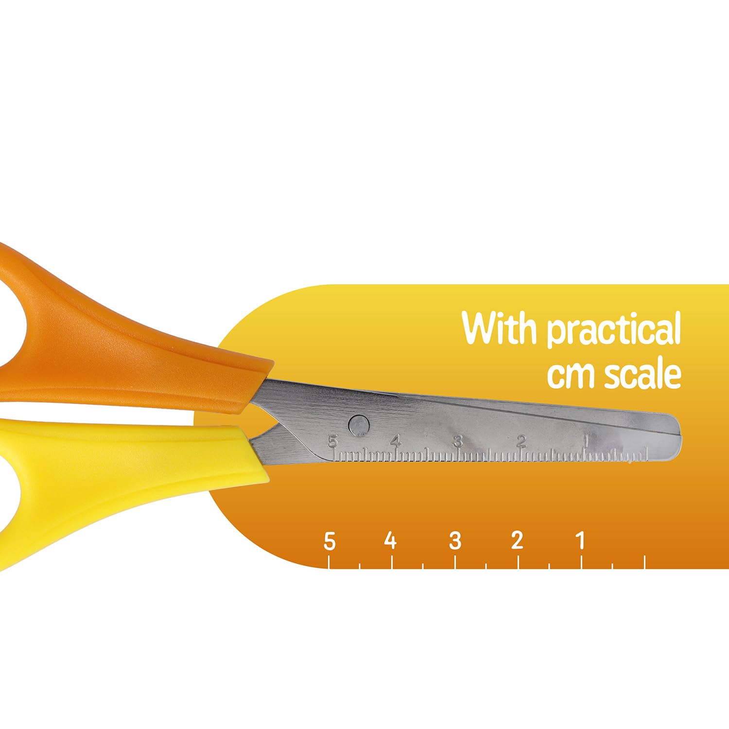 Westcott Kids Scissors E-21593 00 - Left-Handed, Blunt Tip, 13 cm (5") | Integrated Ruler