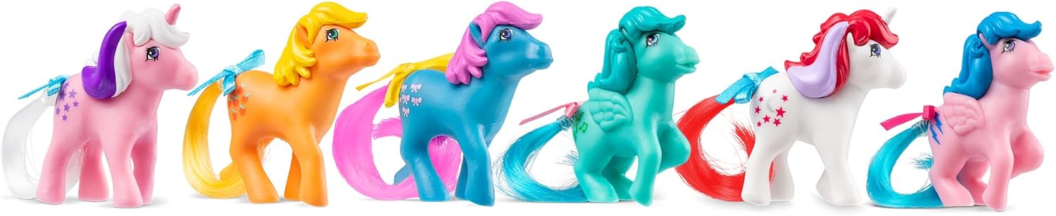 My Little Pony 40th Anniversary Figures Collector Pack - 6 Retro Ponies for Kids 4+ 3