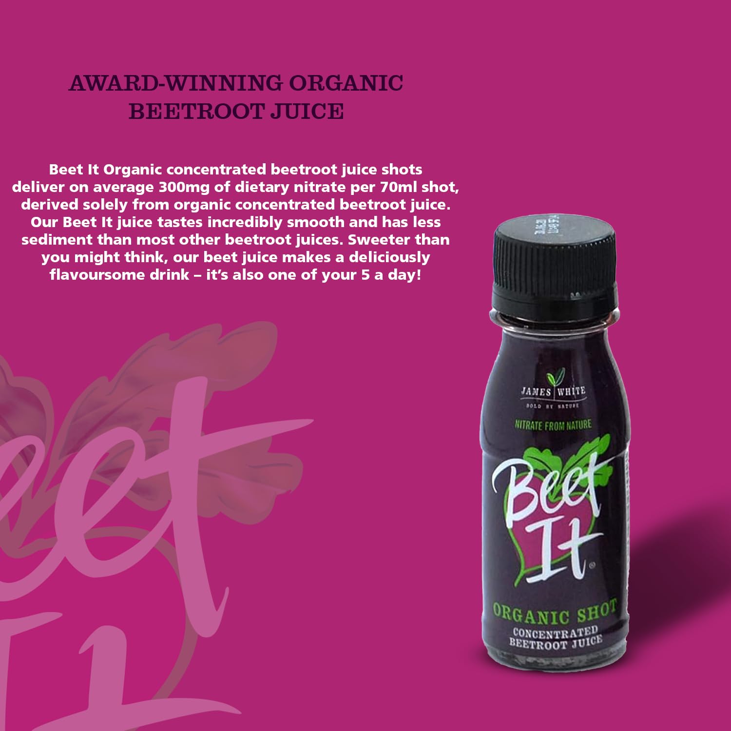 Beet It Organic Concentrated Beetroot Shot 300mg Nitrates (Pack of 15 x 70ml) 4