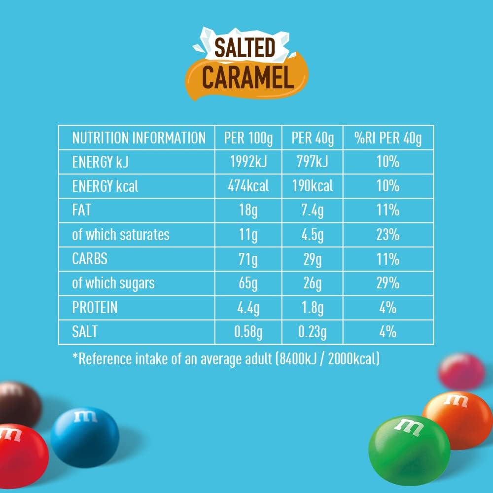 M&M's Salted Caramel & Milk Chocolate Party Bulk Bag - 800g Chocolate Snack Gift 7