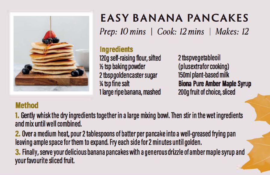 Biona Organic Maple Syrup 330g - Amber Grade A Pure Canadian Syrup