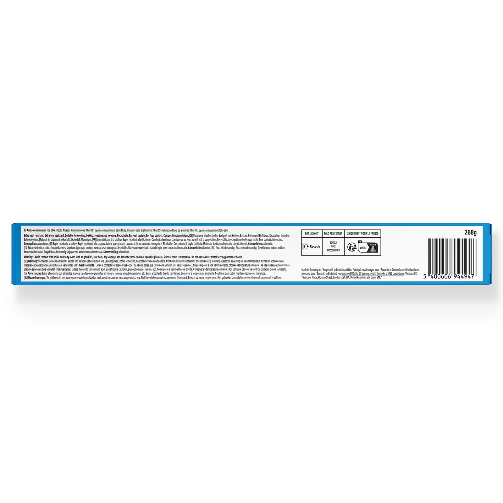 by Amazon Aluminium Foil Roll, 30m x 29cm, Recyclable, Easy-Cut System for Cooking, Baking, Freezing 6