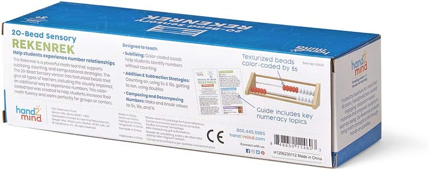 Learning Resources 20-Bead Sensory Rekenrek - Wooden Abacus for Kids Math Learning 7