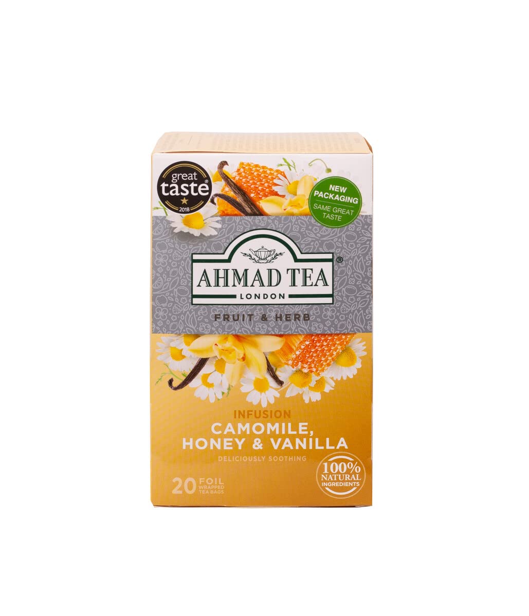 Ahmad Tea - Camomile, Honey & Vanilla Herbal Infusion (20 Tea Bags)