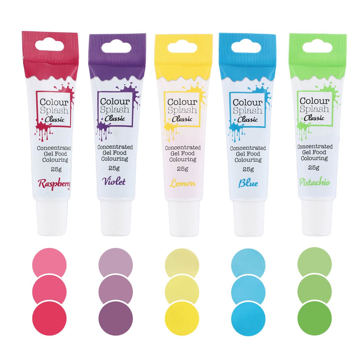 Colour Splash - Unicorn 5 Pack Food Colouring Gels, Highly Concentrated, Easy to Use Squeezy Tubes