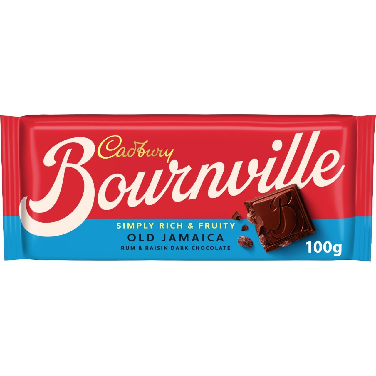 Cadbury Bournville Old Jamaica Dark Chocolate Bar with Rum & Raisin, 100g