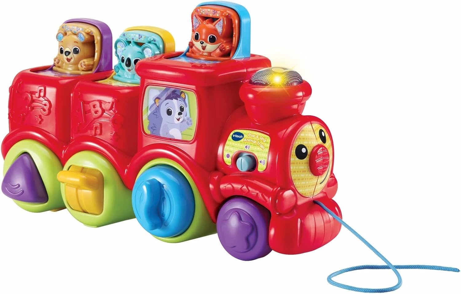 VTech Pop & Sing Animal Train - Interactive Musical Push & Pull Toy for Babies 6-36 Months