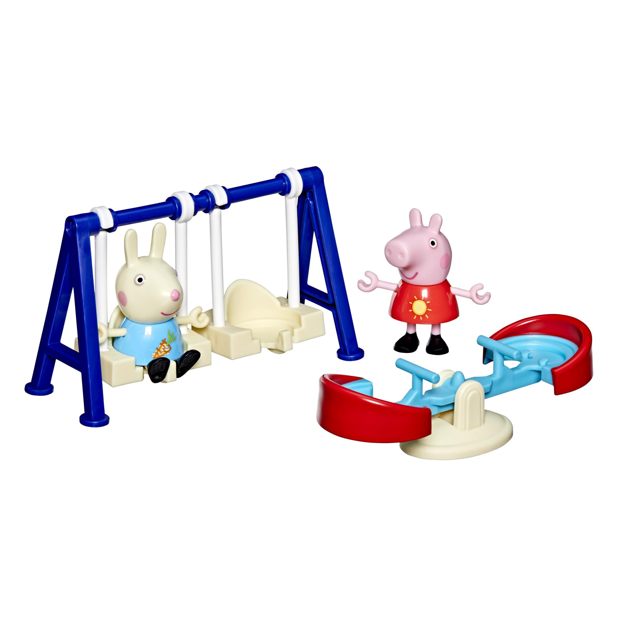 Peppa Pig Peppa's Outside Fun Playset - Playground-Themed Toy with Swing & Seesaw for Ages 3+