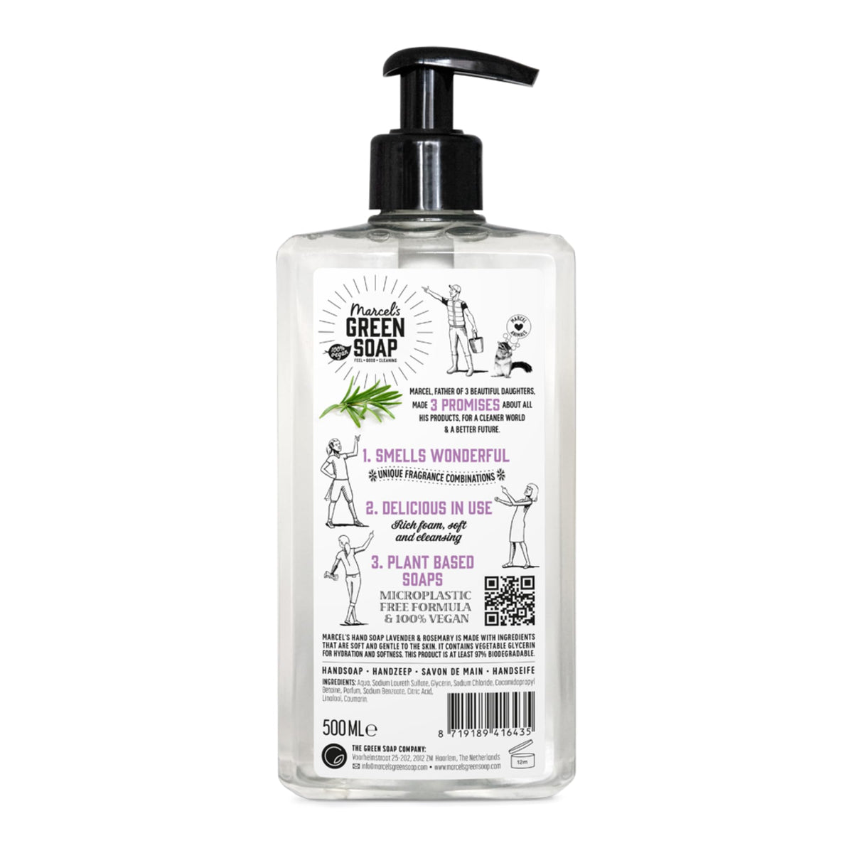 Marcel's Green Soap Hand Soap Lavender & Rosemary - 2 x 500 ml