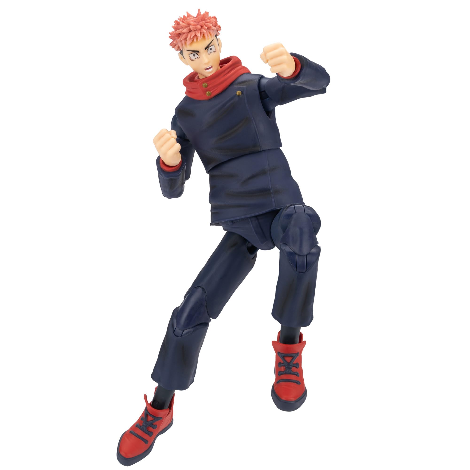 Total Anime Jujutsu Kaisen Yuji Itadori 6.5-Inch Poseable Figure with Swappable Faces & Effects 3