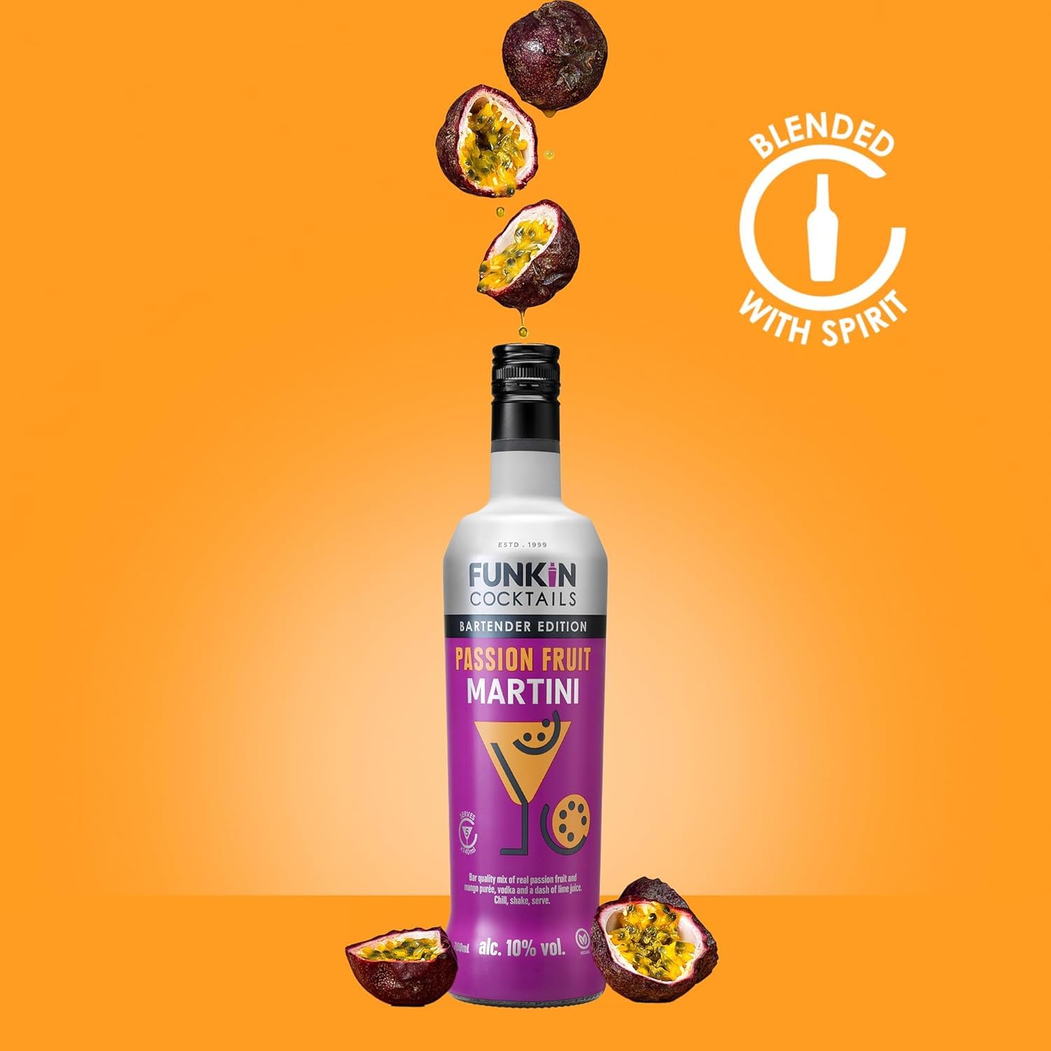 Funkin Cocktails Ready to Drink Passion Fruit Martini Bottle | 10% ABV | 700 ml