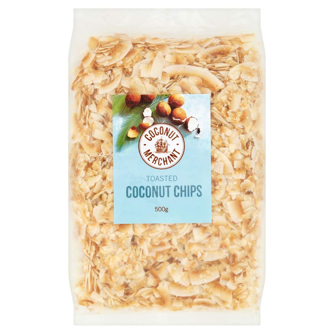Coconut Merchant Toasted Coconut Chips (500g) - Vegan, Low GI, Ethically Sourced