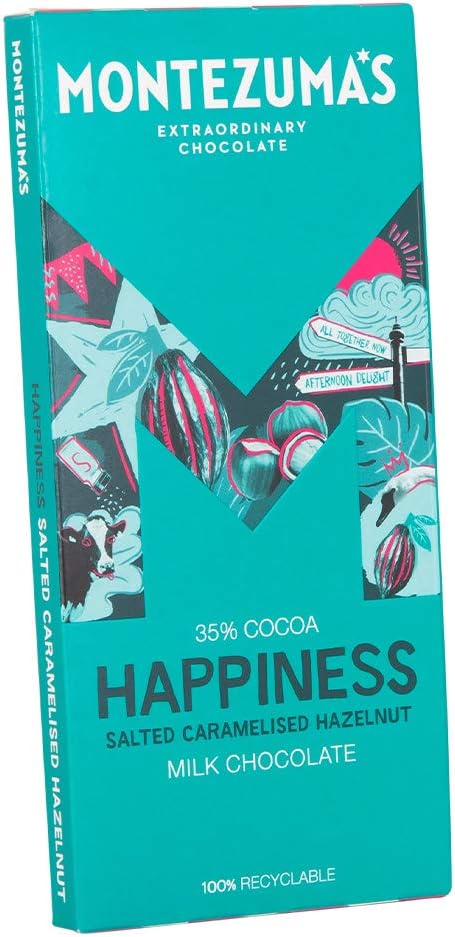 Montezuma - Happiness 35% Cocoa Milk Chocolate with Salted Caramelised Hazelnuts 90g 7