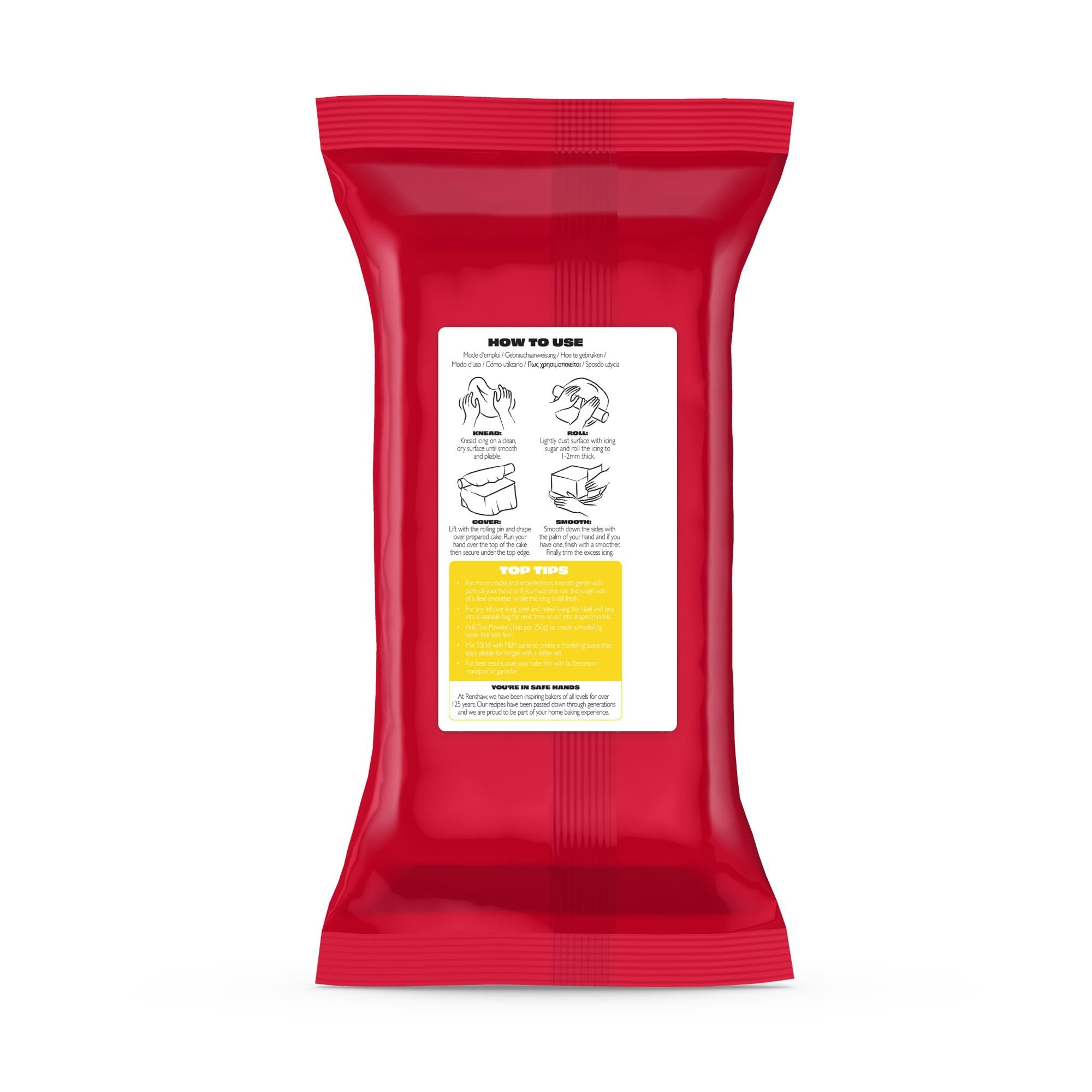 Renshaw Yellow Extra Stretch Fondant Icing - Extra Firm & Elastic | 1 kg 2
