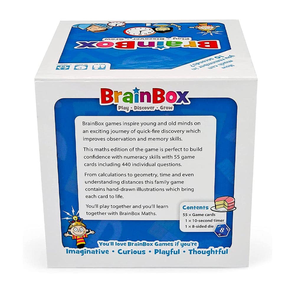BrainBox Mathe-Kartenspiel | 55 Lehrplan-basierte Karten | Ab 8 Jahren | 1+ Spieler | 10-Minuten-Spiel 4