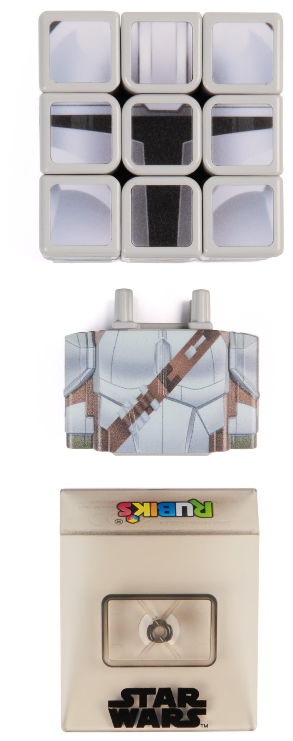 Rubik's Star Wars Mandalorian Cuber - 3x3 Puzzle | Multicolor Plastic | Ages 8+ 8
