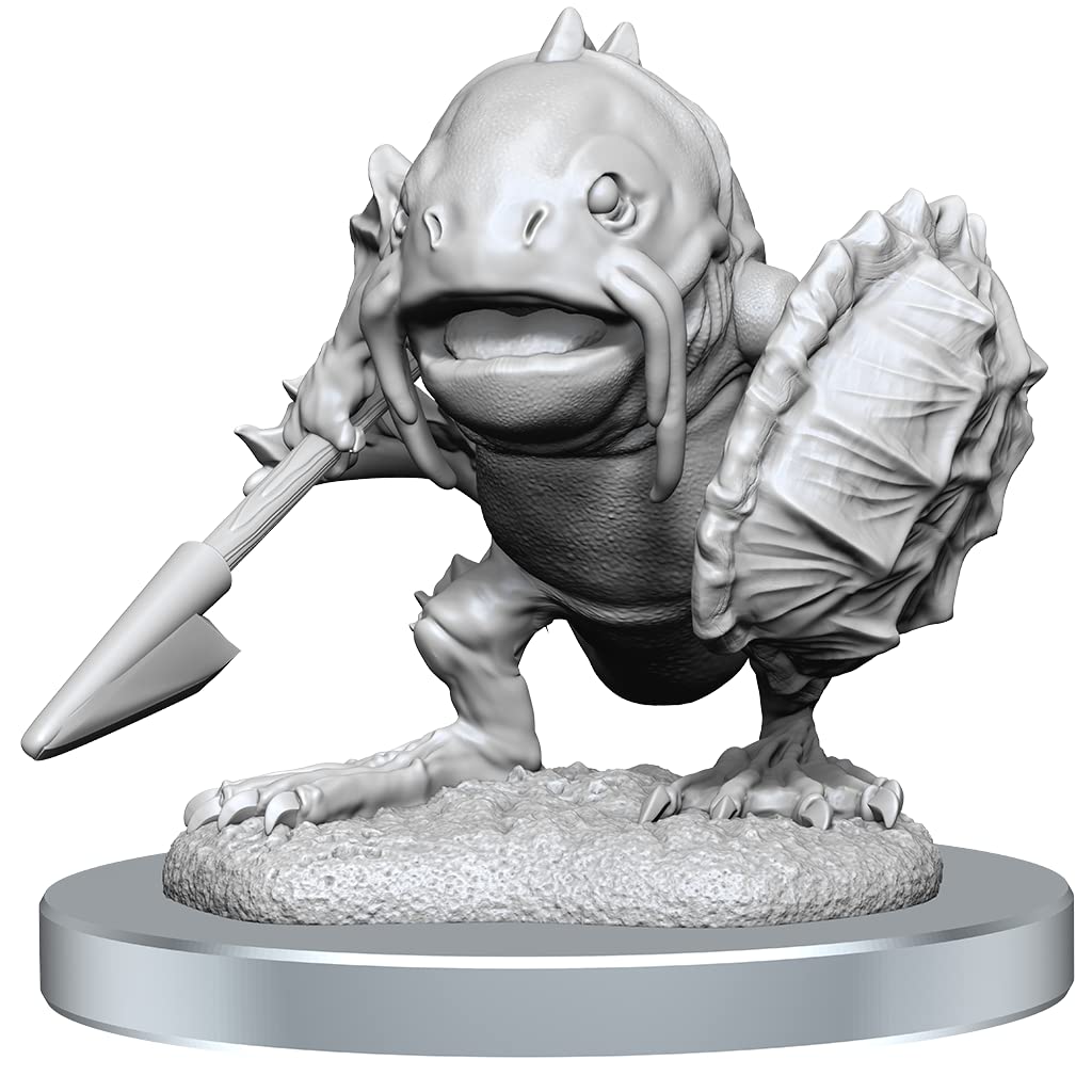 WizKids D&D Nolzurs Marvelous Miniatures: Locathah & Seal (Wave 20) | Plastic | Unpainted 1