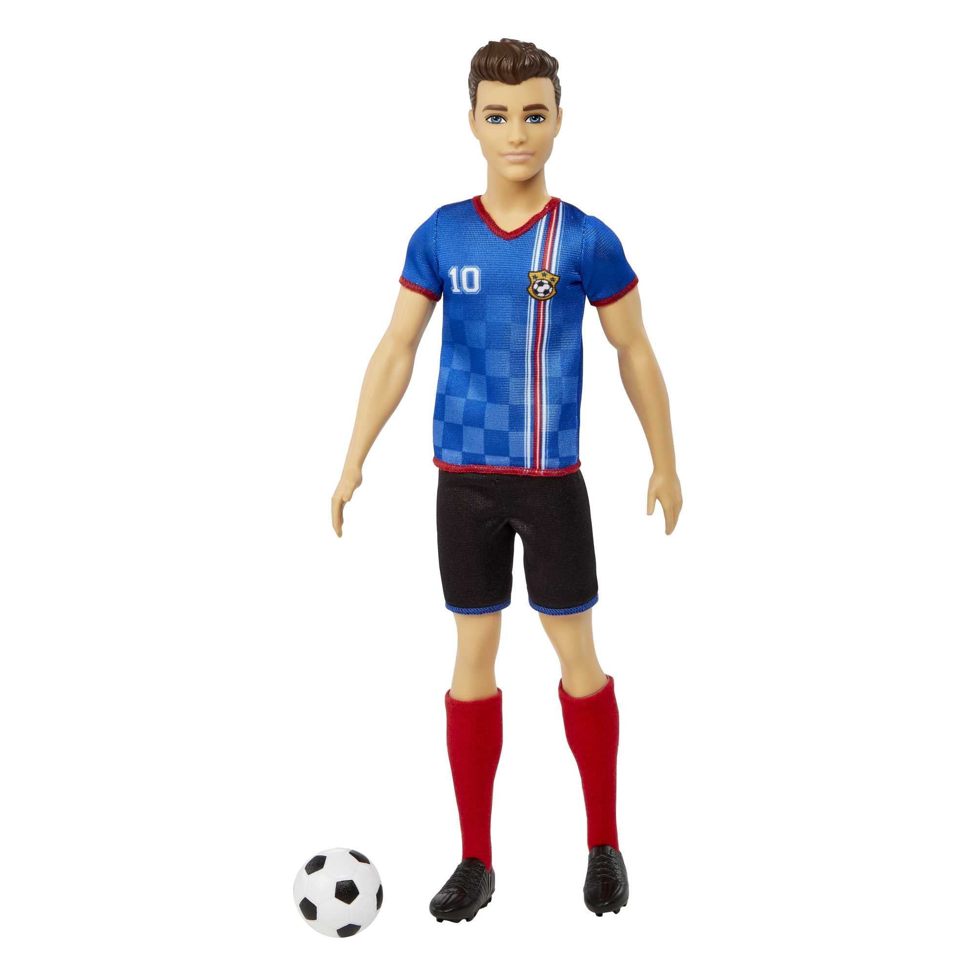 Barbie Ken Soccer Player Fashion Doll - #10 Uniform, Cleats & Ball, Ages 3+ 5