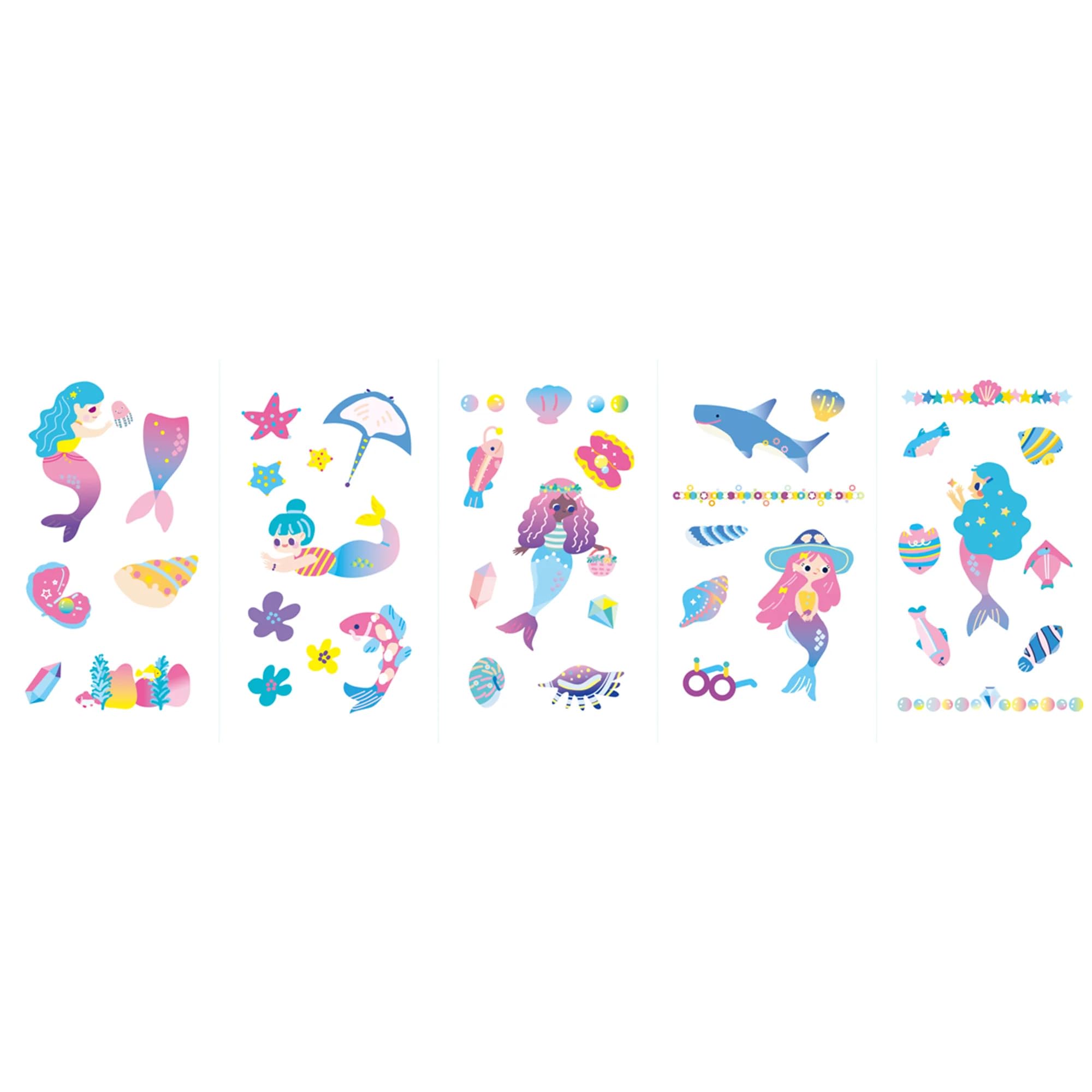 Avenir Mermaid Nail Stickers & Temporary Tattoos Creative Set 5