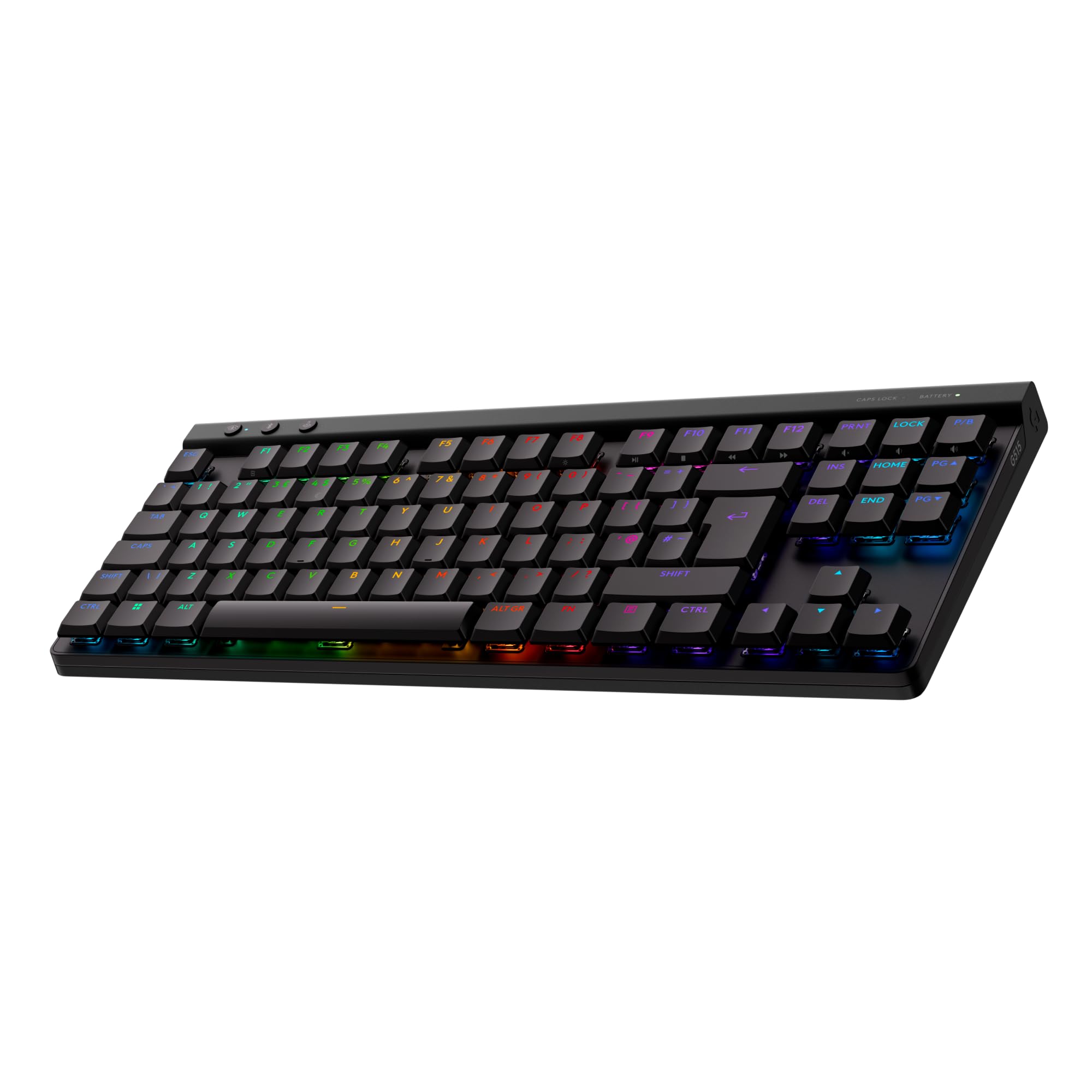 Logitech G G515 LIGHTSPEED TKL Wireless Gaming Keyboard with GL Brown Switches, Black