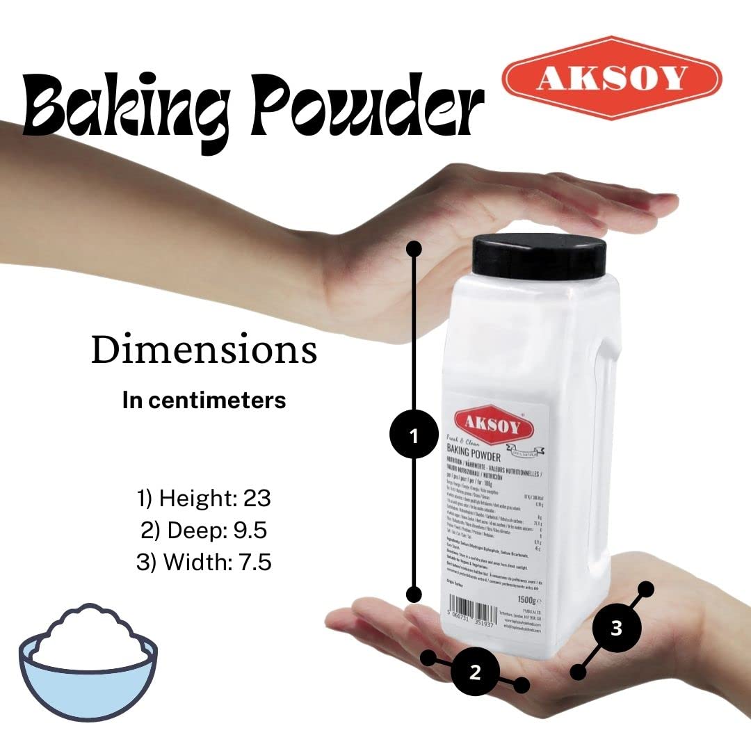 Aksoy Double Acting Baking Powder 1KG | All-Purpose Leavening Agent for Baking 8