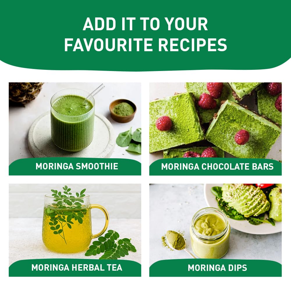 HANDPICK Moringa Powder (500g) - Pure Moringa Oleifera Leaves | Non-GMO, Gluten-Free | Resealable Pouch for Smoothies, Tea & Cooking 8