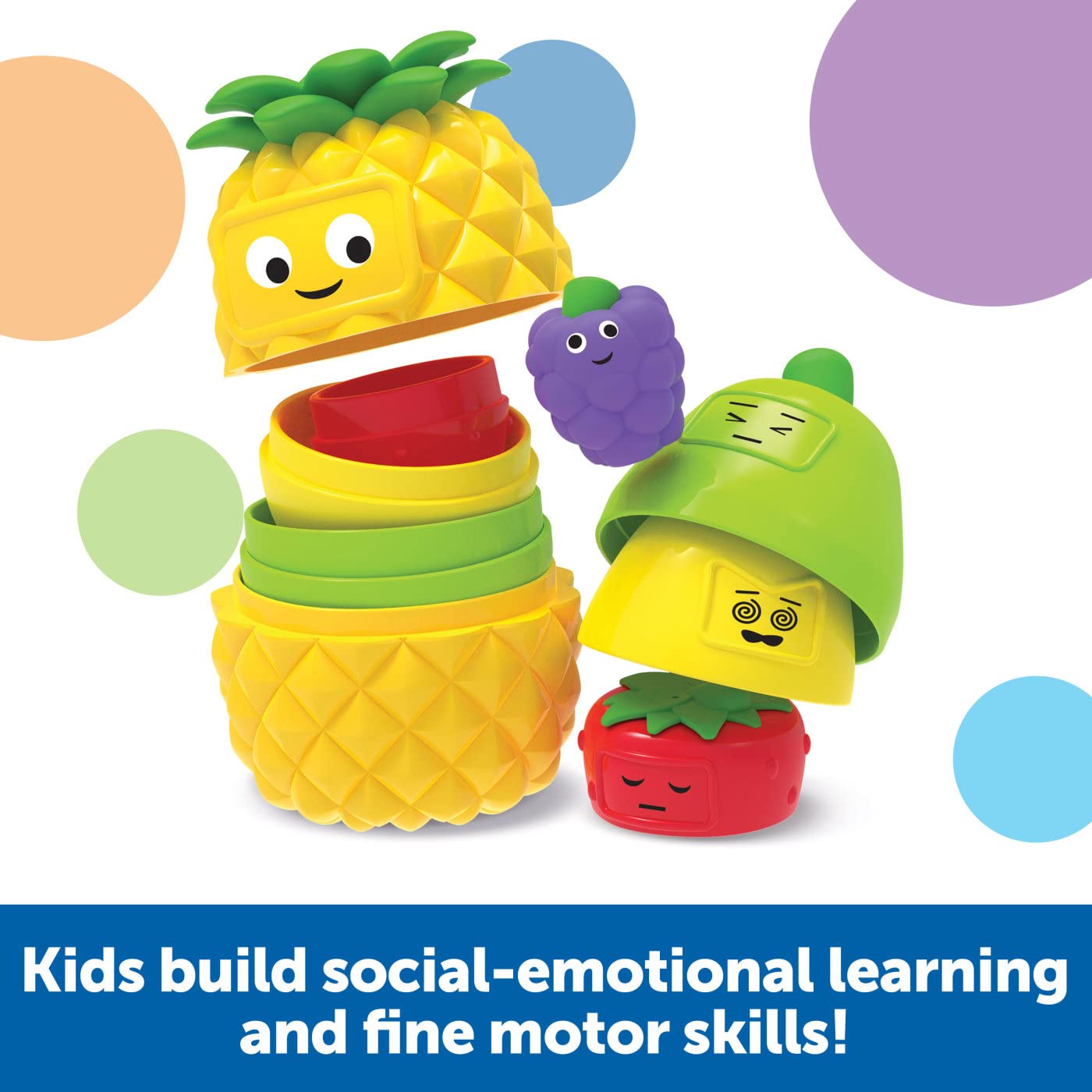 Learning Resources Big Feelings Nesting Fruit Friends - Educational Toy for Toddlers 18+ Months 4