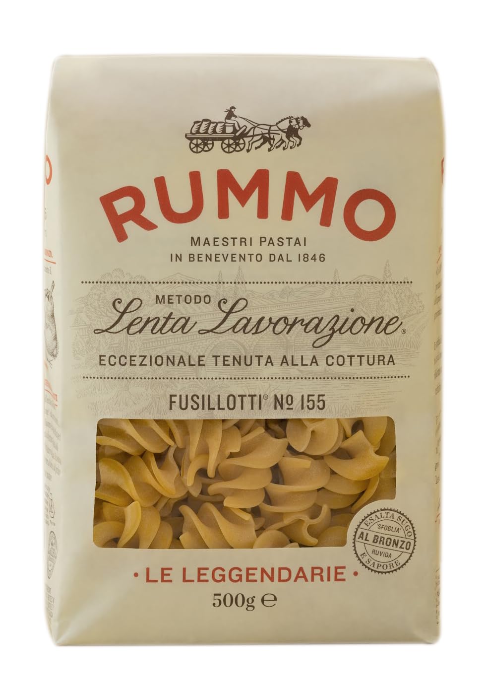 Rummo Fusillotti Pasta No. 155 - Organic Italian Short Pasta for Sauce Retention