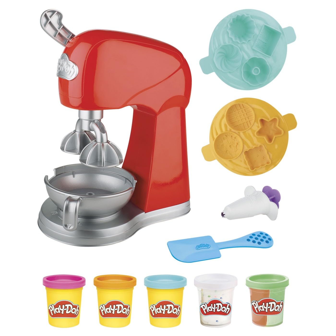 Play-Doh Kitchen Creations Magical Mixer Playset - Toy Mixer with 5 Cans of Play-Doh for Kids 3+ 10