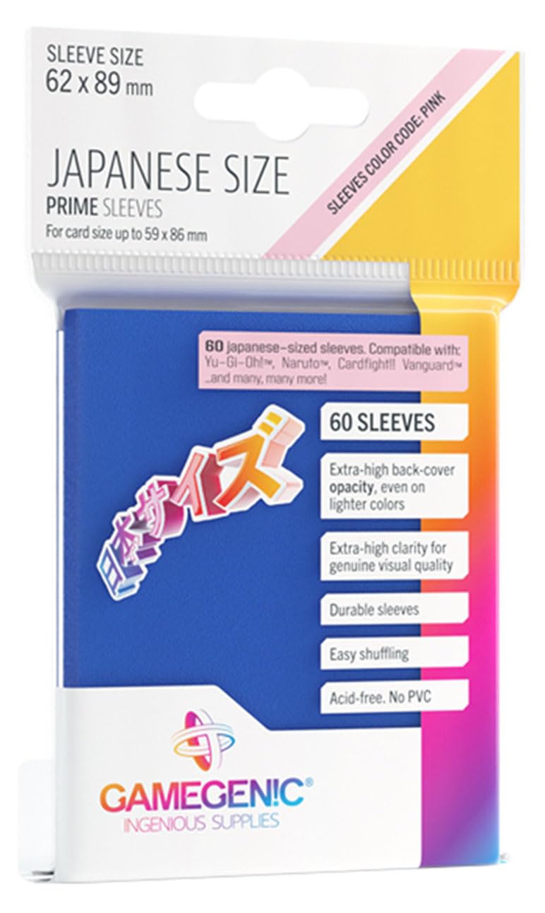 Gamegenic Prime Japanese Sized Sleeves Blue - Multi-Language (Includes Spanish)