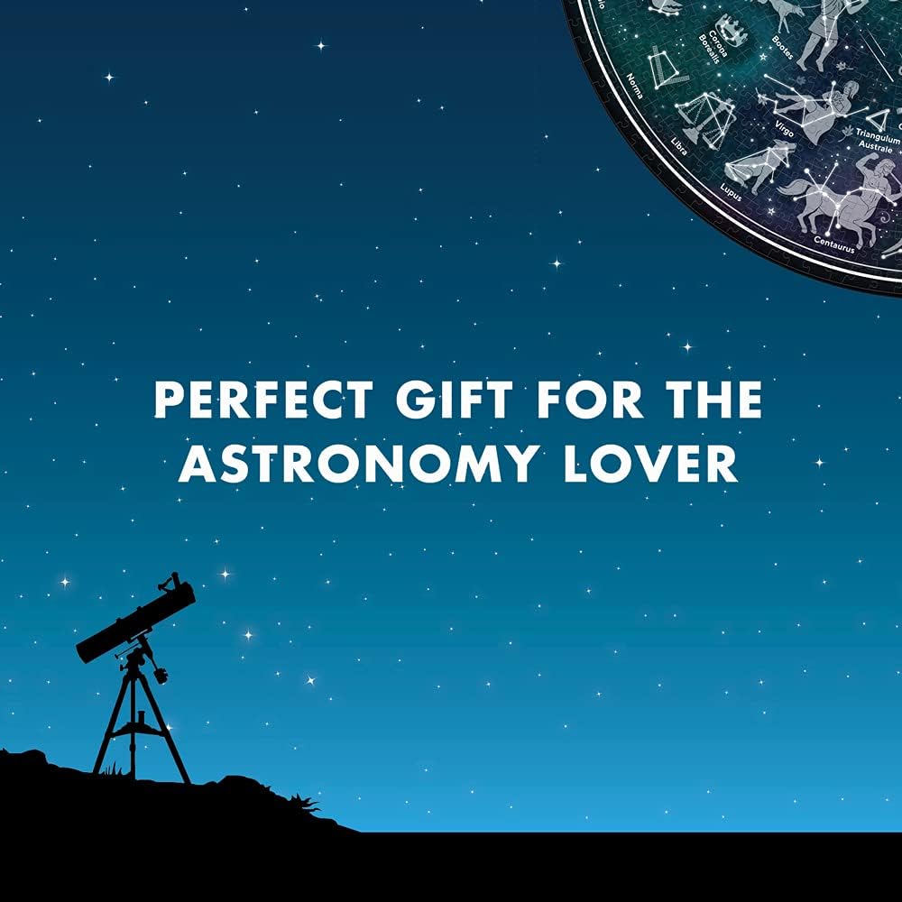 Ridley's Map of the Stars 1000-Piece Jigsaw Puzzle - Circular Astronomy Puzzle for Adults 4