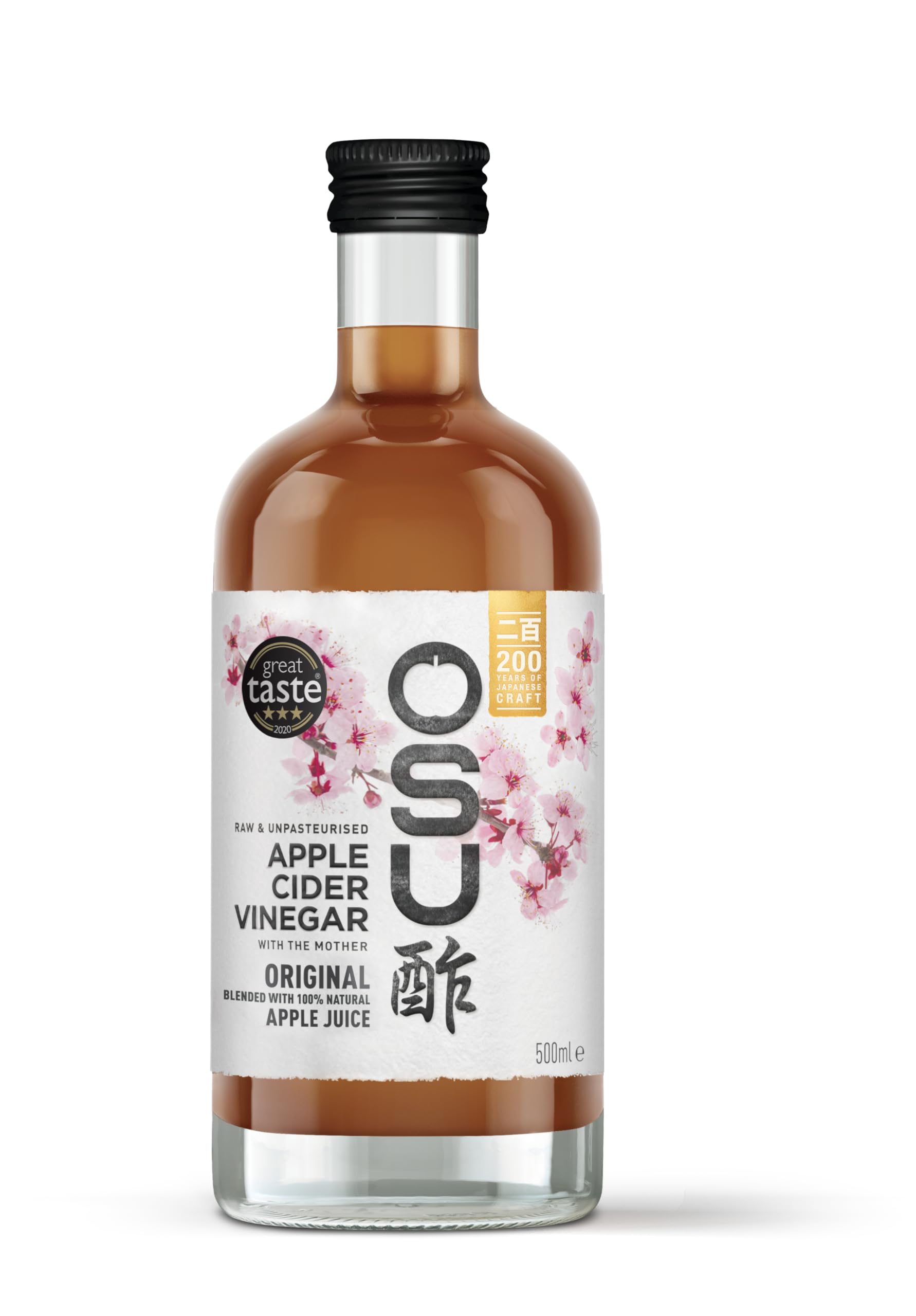 OSU Apple Cider Vinegar with The Mother & Apple Juice - Raw, Unpasteurised, Vegan Certified - 500 ml 1