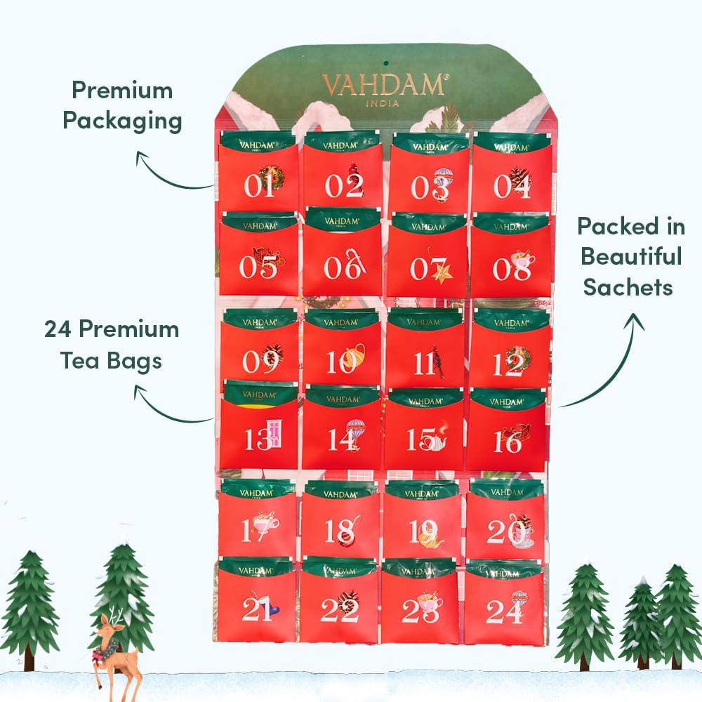 VAHDAM Limited Edition Advent Calendar 2025 - Tea Bags Folding Gift Set 4
