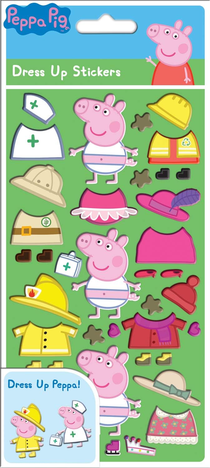 Paper Projects Peppa Pig Chunky Foam Dress Up Stickers - Reusable Craft Activity 3