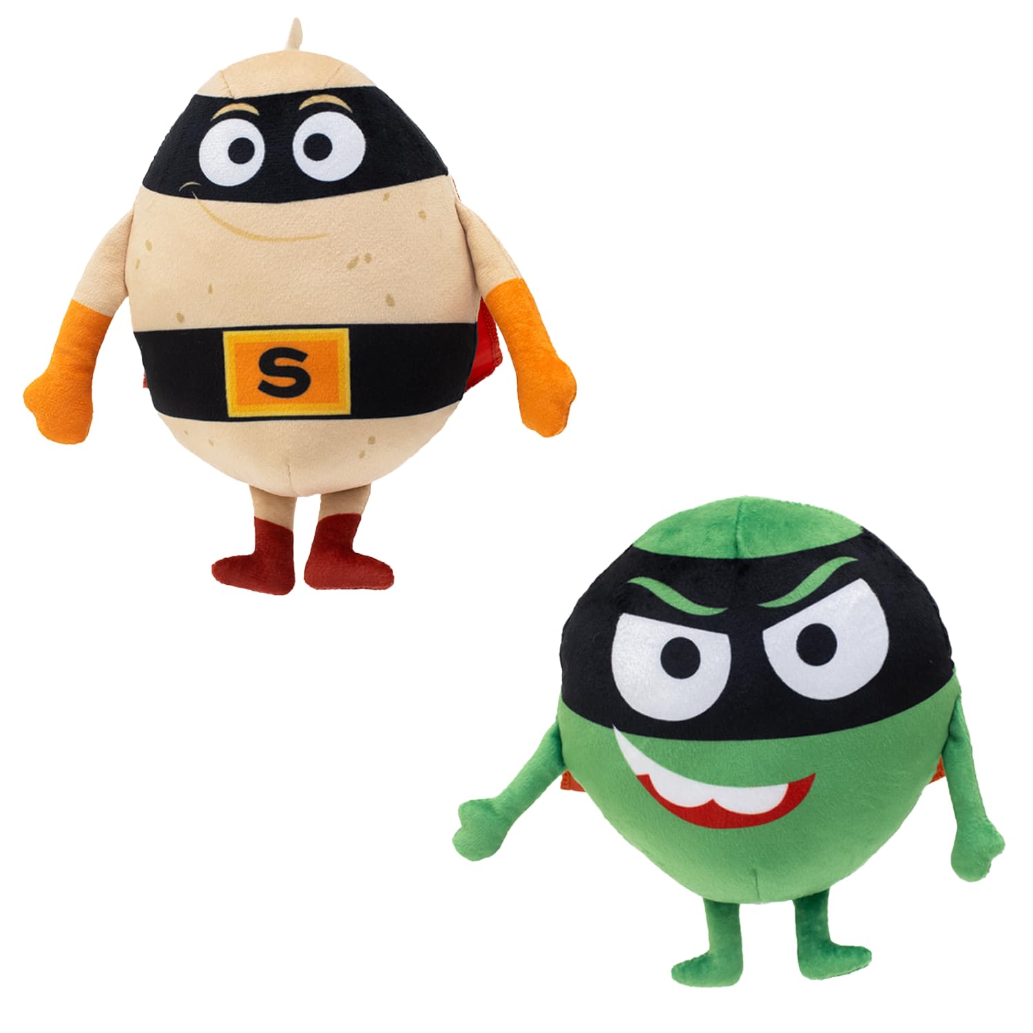 Supertato Brand Supertato & Evil Pea Soft Toy Twin Pack - CBeebies Characters