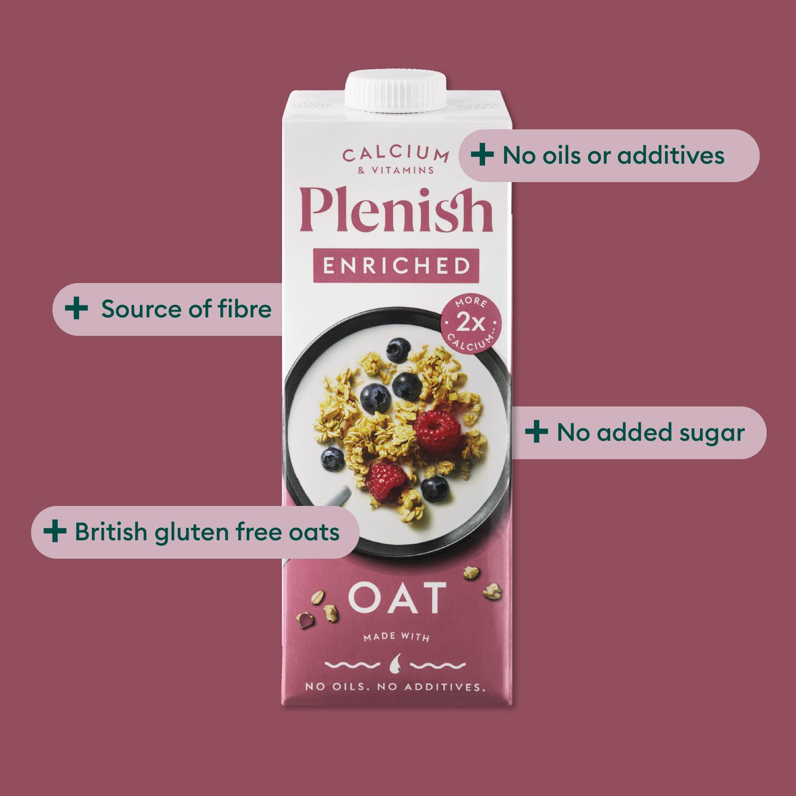 Plenish Organic Enriched Oat Milk 1L 3