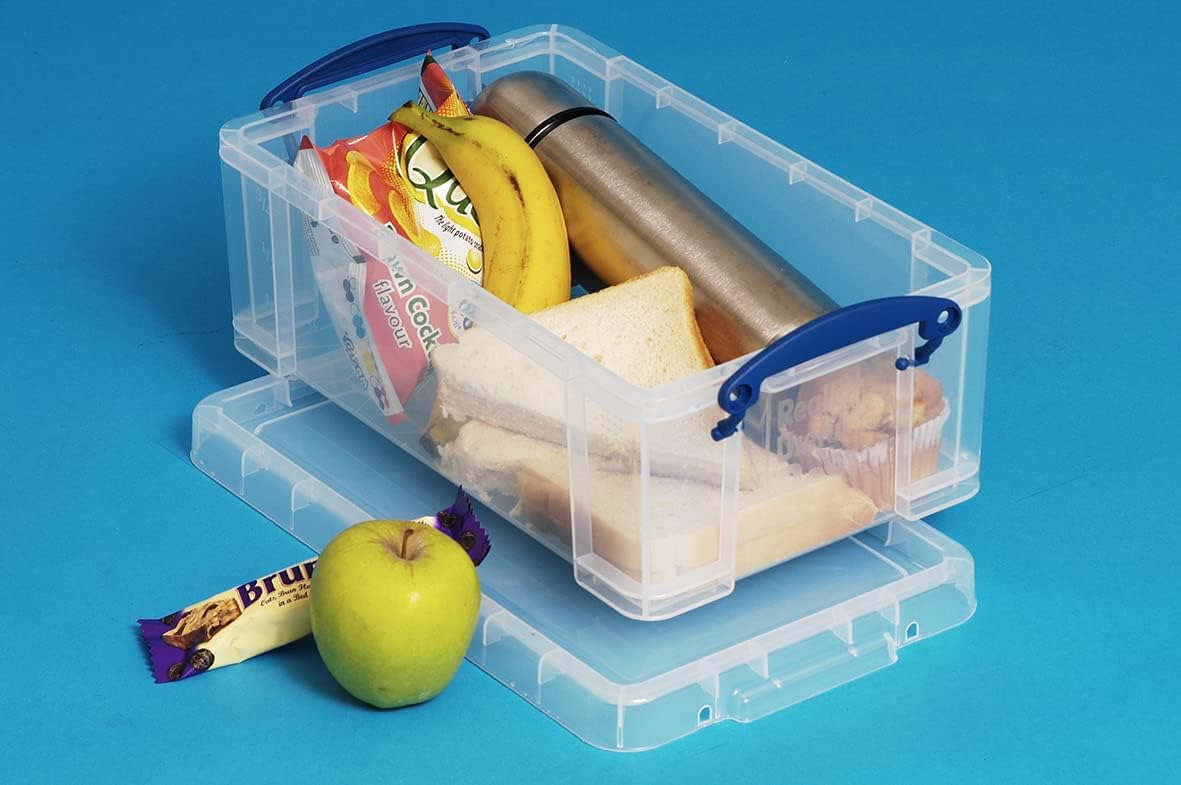 Really Useful Box - 5 Litre Transparent Stackable Storage Box with Clip Lock Lid 7