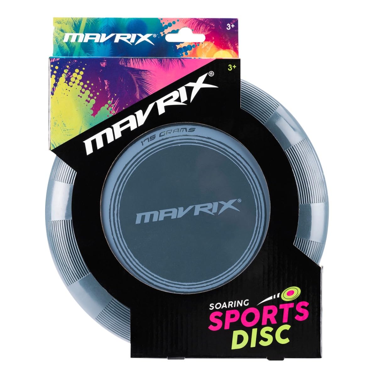 Mavrix Flying Sports Disc - 25cm Diameter, 175g Weight | Rubber Grip for Easy Handling