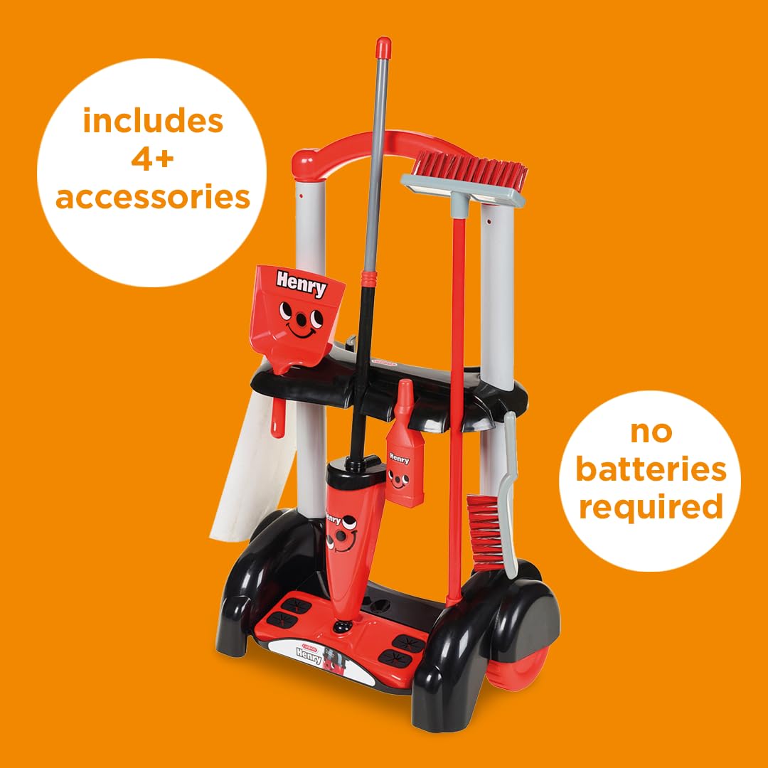 Casdon Henry Cleaning Trolley - Pretend Play Cleaning Set for Kids 3+ 10